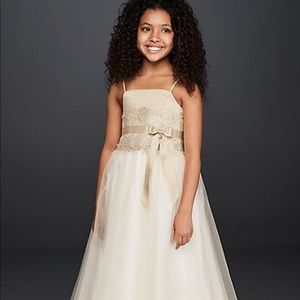 Toddler Champagne Flower Girl Dress